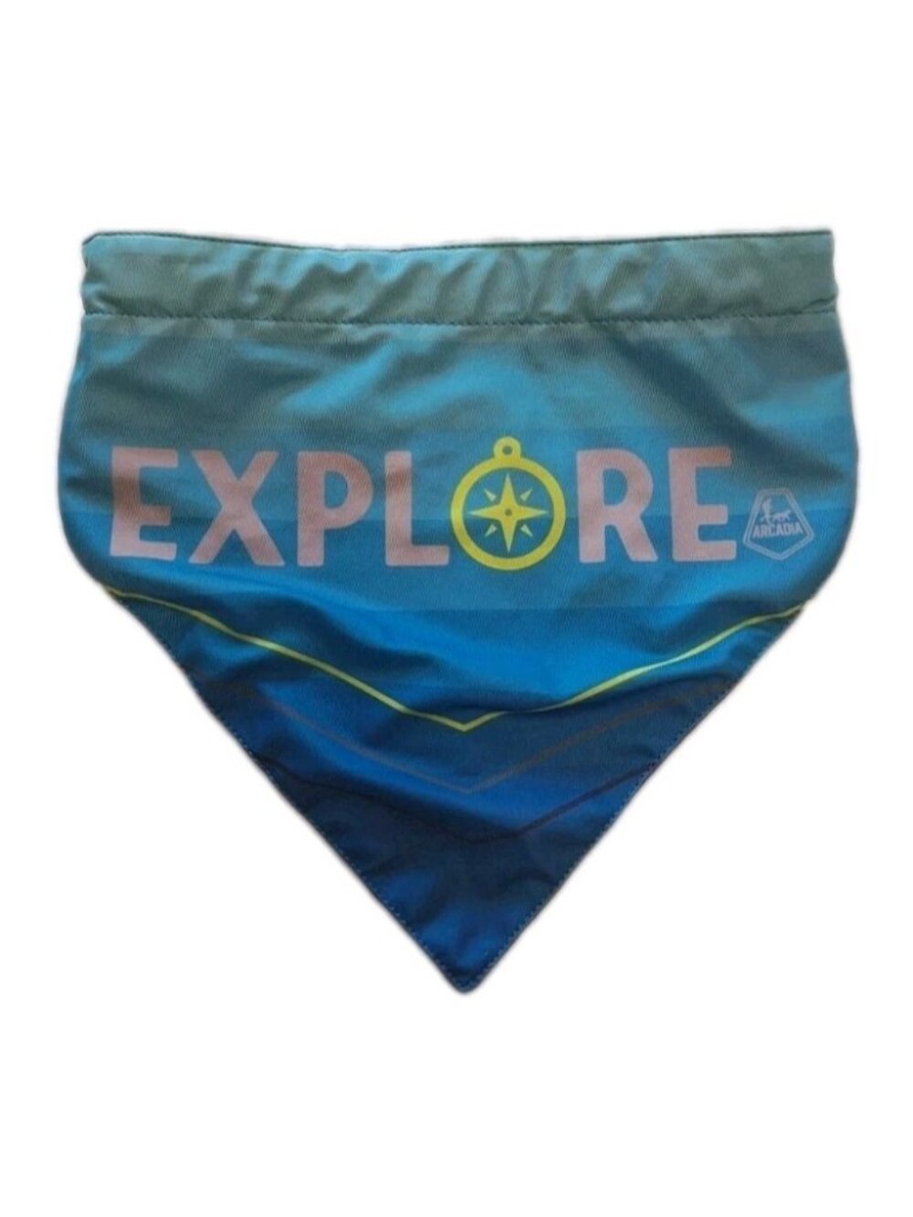Keep Cool Explore Gradient Blue Teal Dog Bandana - Arcadia Trail Hiking Camping